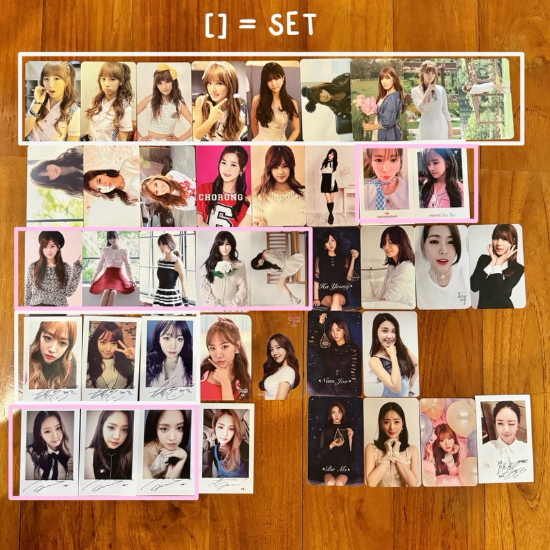 APINK photocard chorong eunji bomi hayoung naeun namjoo (korea, japan, fanmeet, POB, album)