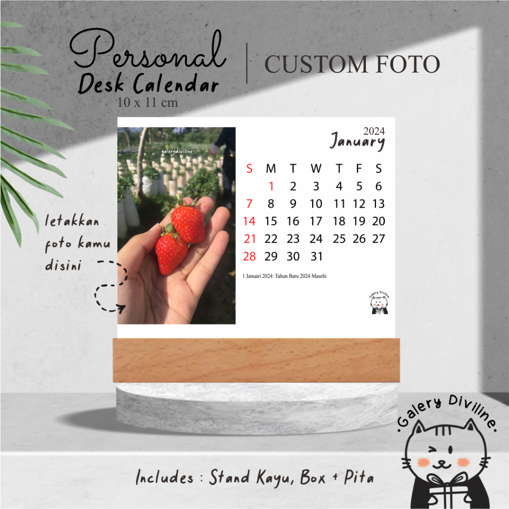 

DIVILINE Custom Kalender 2025 Personal Desk Calendar Foto