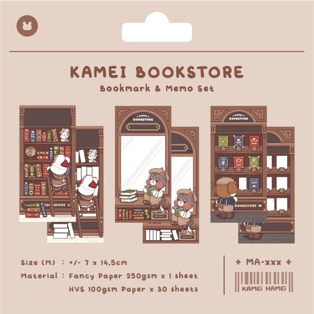 

Kamei Hamei Bookstore Bookmark and Memo Set