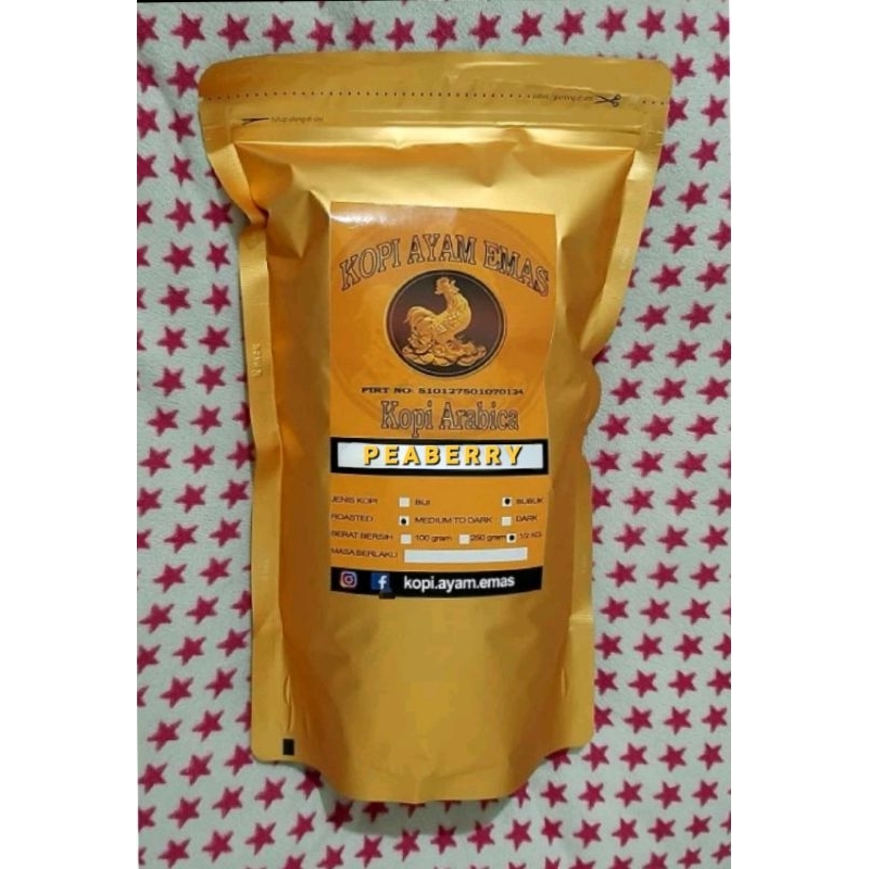 

Kopi Peaberry Lanang Arabika Mandheling 250 Gram
