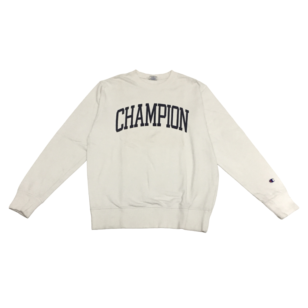 Original Crewneck / Sweater CHAMPION Warna White/Putih (Size M)