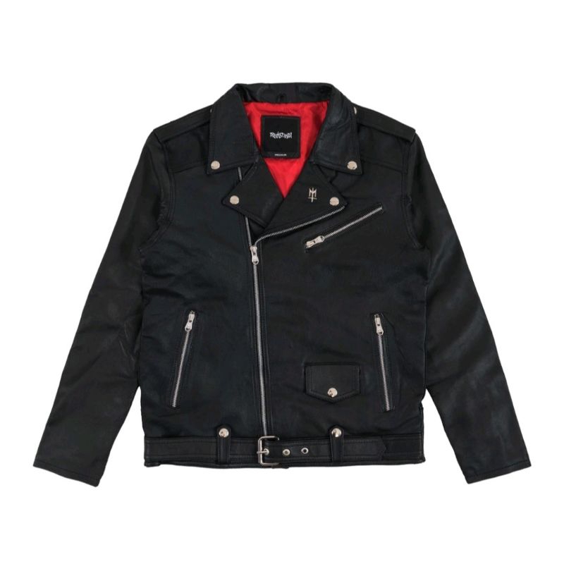 leather motorcycle jacket MATERNAL Testa