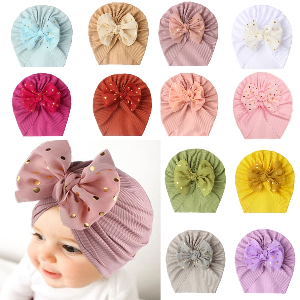 Topi Turban Anak Bayi Perempuan Model Pita Blink Umur 0 - 2 Tahun
