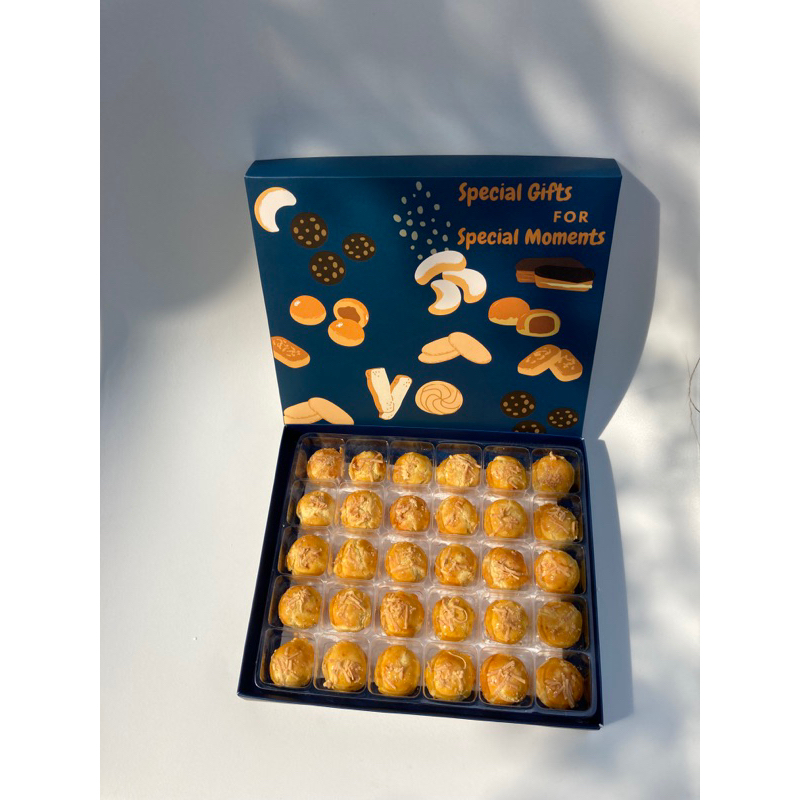 

Kotak Kue Nastar Lapis Legit mini kraft box dus packaging karton ukuran 22 x 19 x 2,6 cm