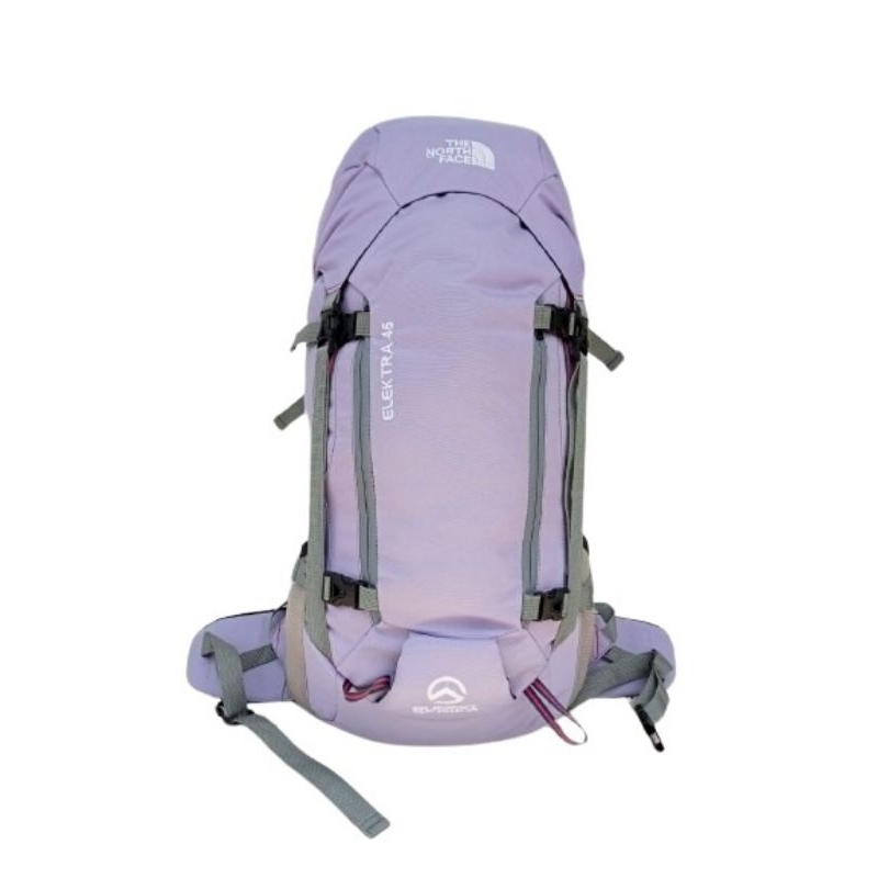 Tas Carrier TNf 45 Liter Warna Ungu muda # Tas Hiking Murah Outdoor