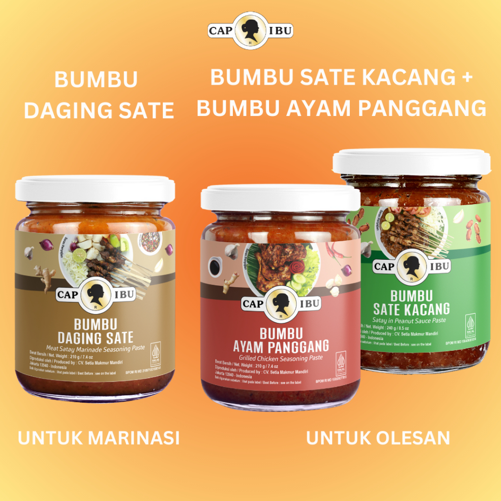 CAP IBU Bundling Bakaran Bumbu Sate Kacang Bumbu Daging Sate Bumbu Ayam Panggang