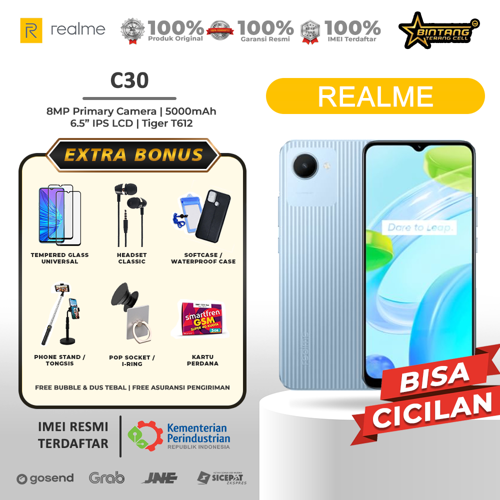 Realme C30 c30s Ram 4/64Gb - Ram 2/32Gb Garansi Resmi