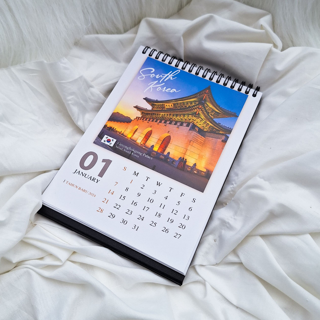 

Kalender Meja Korean Vacation 2024 2025 Aesthetic Premium Quality Spiral