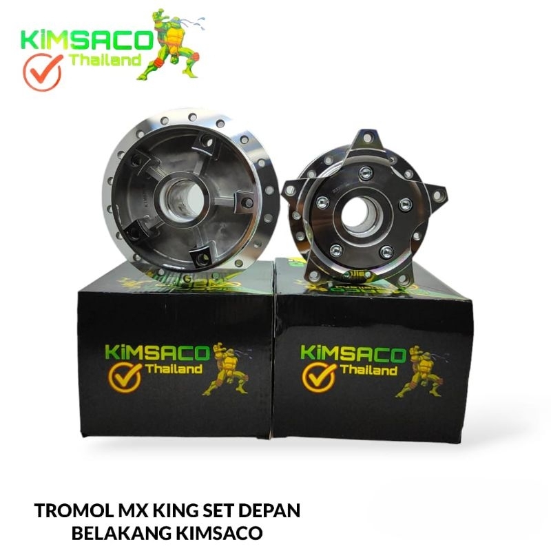 Tromol Set Depan Belakang MX King MXKing 150 Kimsaco Thailand model ZOX Chrome Crome