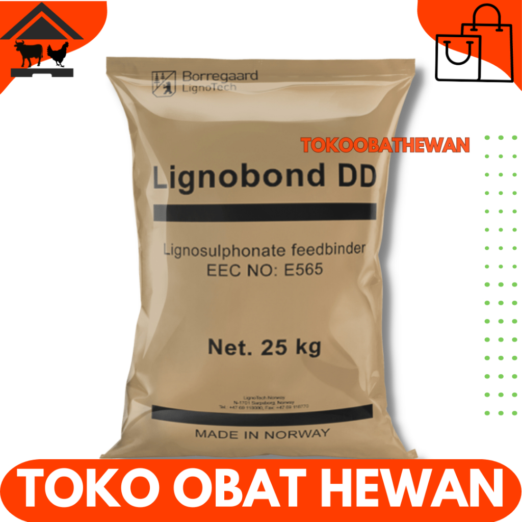 LIGNOBOND DD 1KG - Pellet Binder Pakan - Perekat Pelet Untuk Pakan Hewan Ikan Kelinci Sapi Kambing D