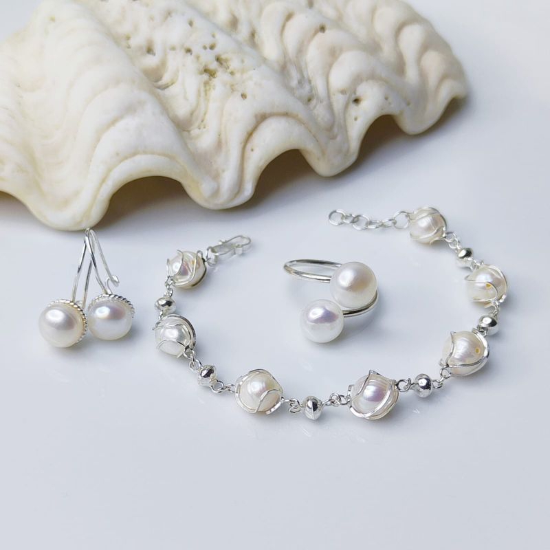 GELANG PERAK MUTIARA LOMBOK ASLI