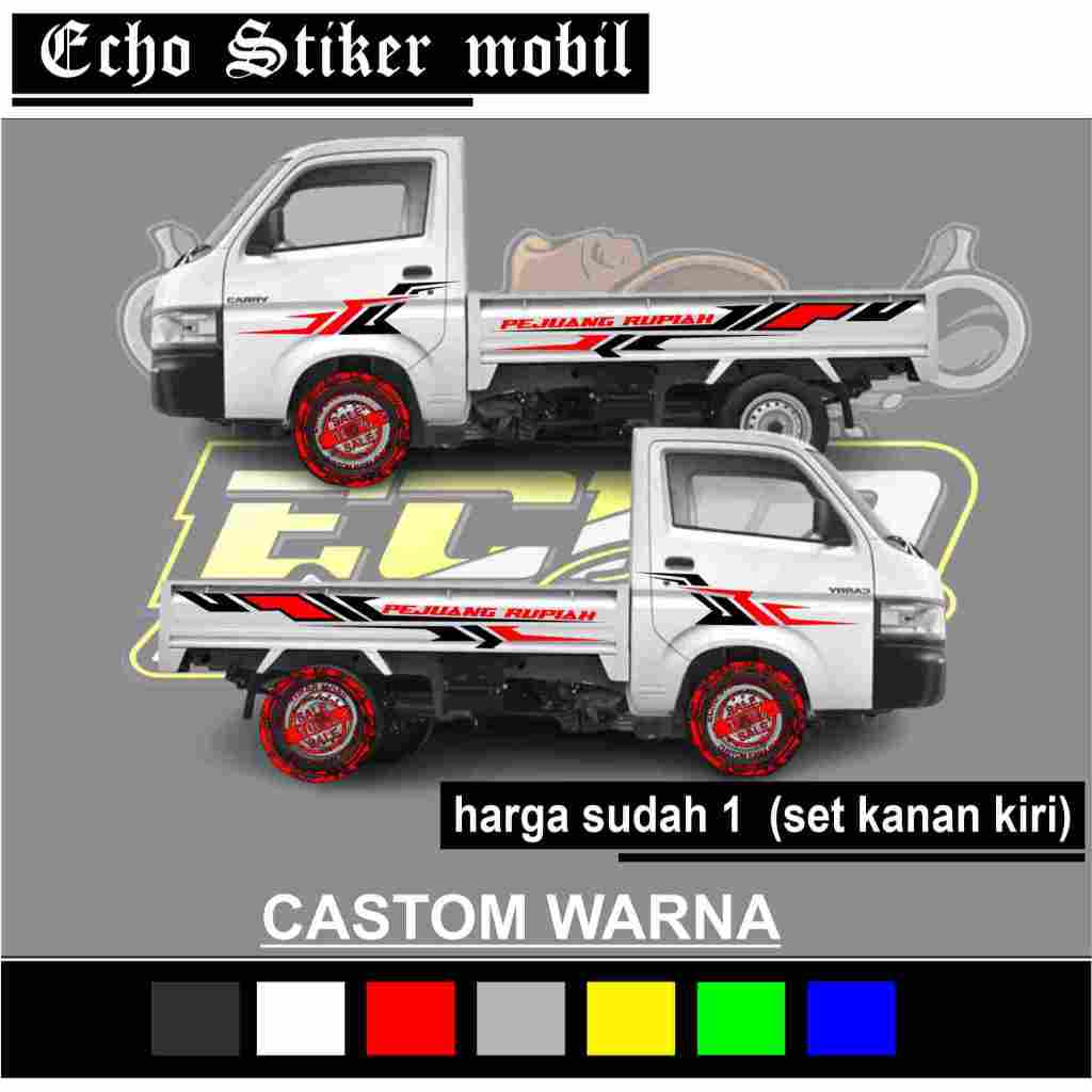 termurah sticker stiker cuting mobil new carry l300 grand max striping body samping pick up"