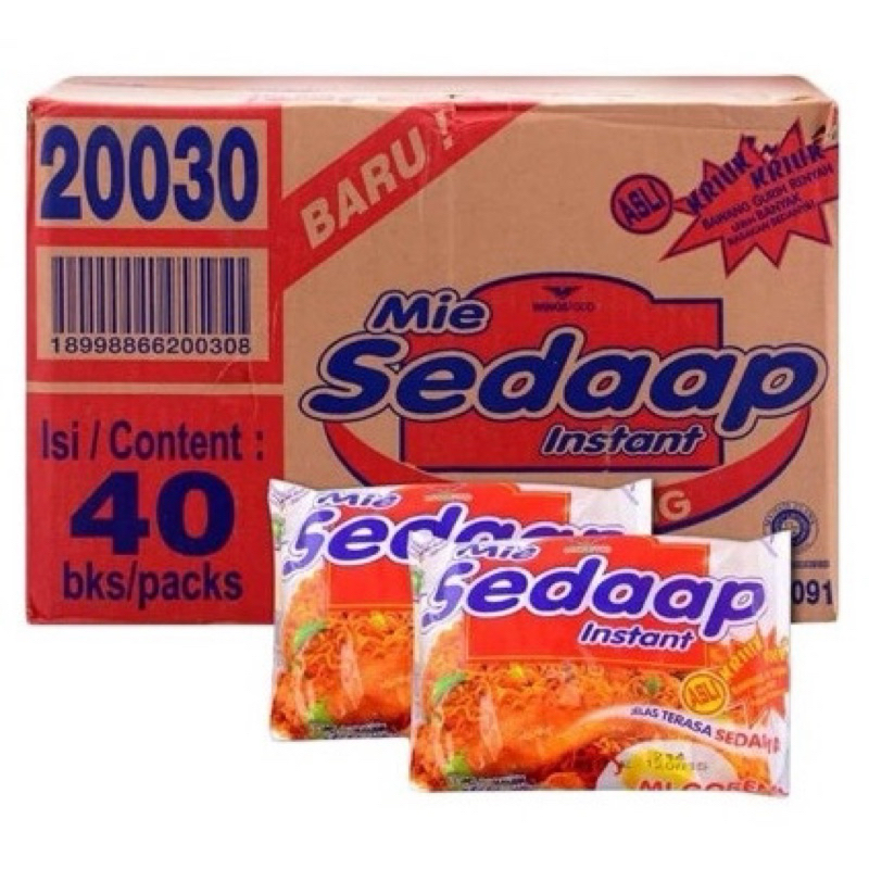 

MIE SEDAAP GORENG 1 DUS ISI 40 bungkus