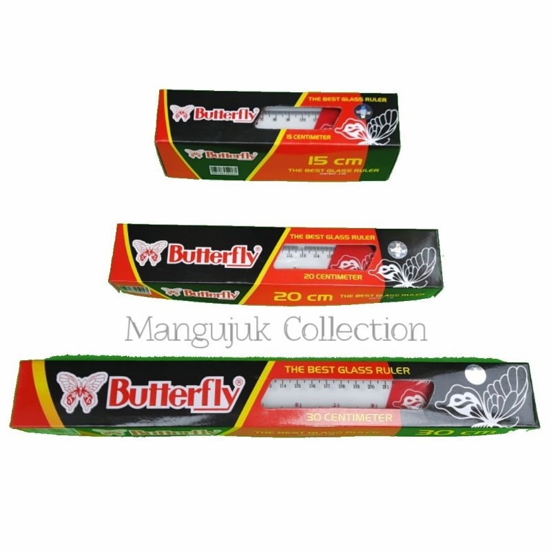 

1 Box Penggaris Plastik BUTTERFLY