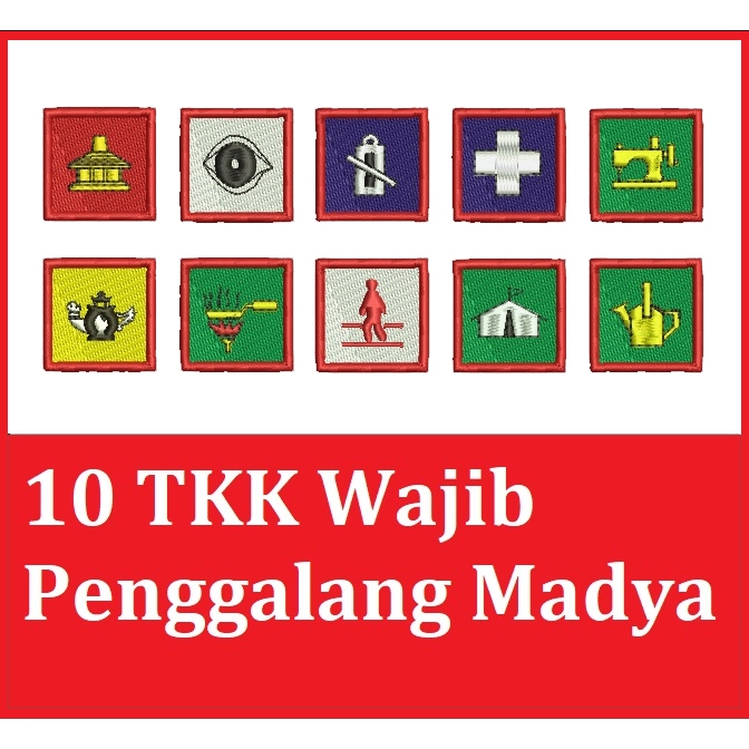 1 paket (10pcs) TKK Wajib Penggalang Madya (bordir) / tkk pramuka / logo tkk pramuka / lambang tkk p