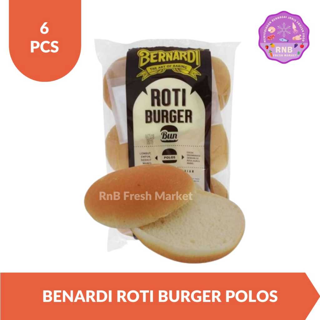 

Benardi Roti Burger Polos Isi 6 Pcs