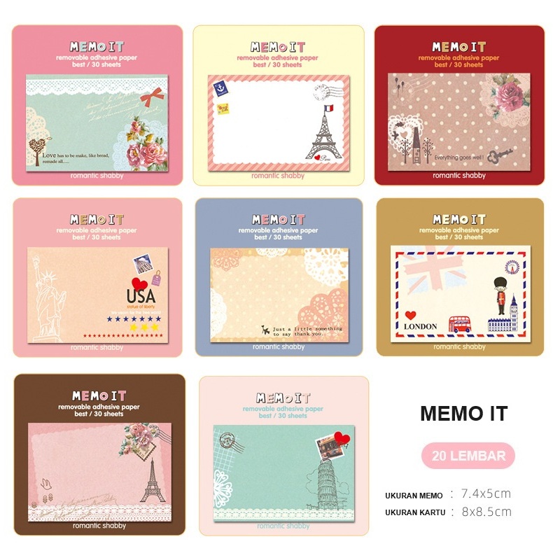 Sticky Notes Kartun Memo mini korea segi/Memo karakter lucu unik/ notebook memo karakter