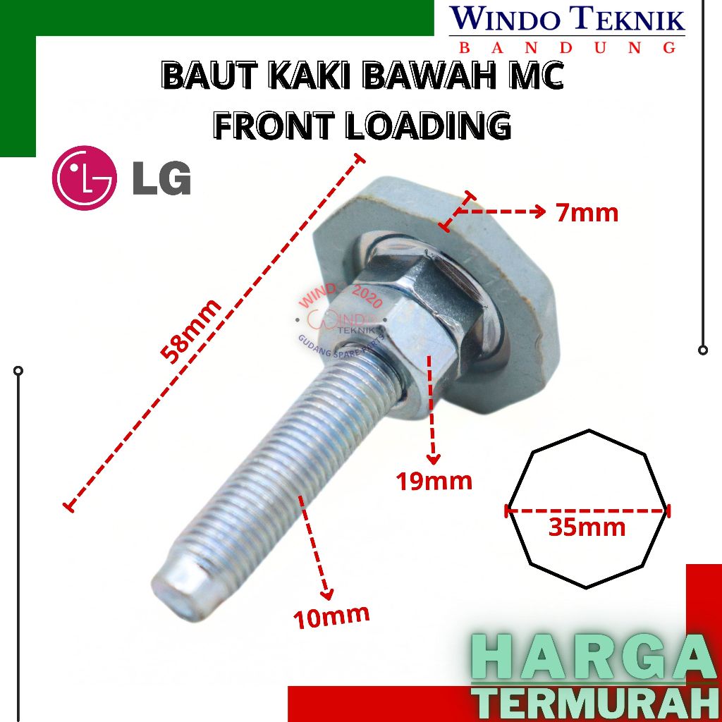 KAKI BAWAH MESIN CUCI FRONT LOADING LG BAUD | KAKI MESIN CUCI | BAUT MESIN CUCI