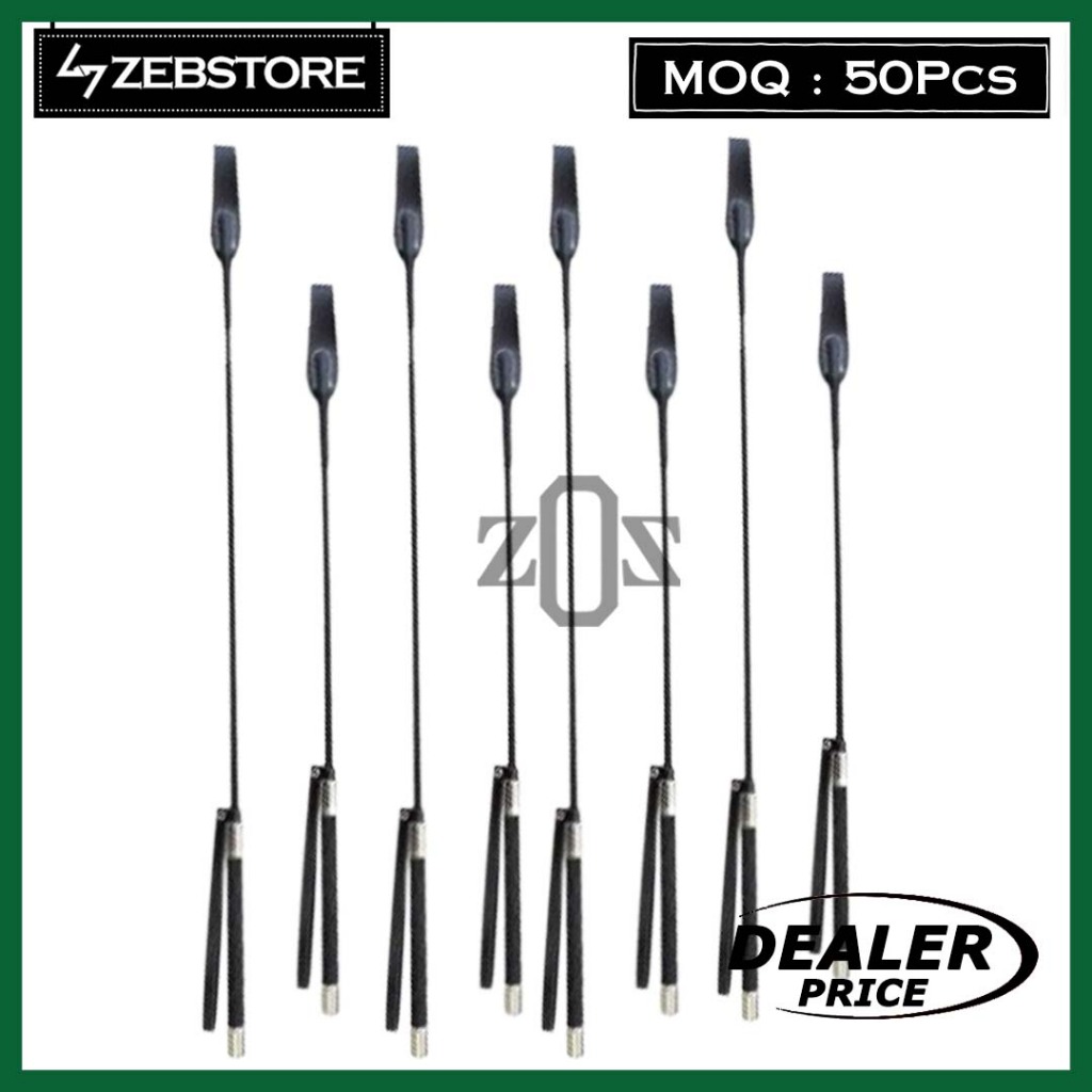 50Pcs Cambuk Pecut Whip Crop Kuda Horse Riding Kulit Leather Premium 70cm