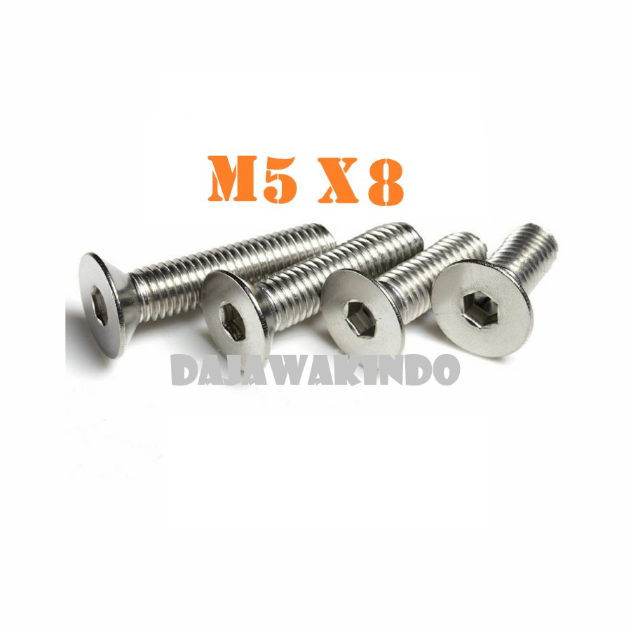 Baut JF L Stainless / Verseng M5 x 8 Stainless 304