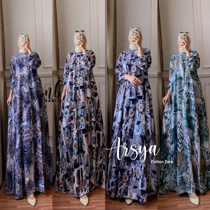 ARSYA GAMIS COTTON ZARA ORIGINAL NABTIK