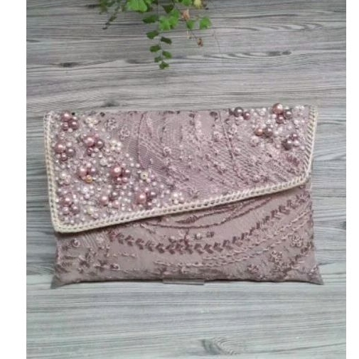 cluth pesta brokat premium/ tas fashion chanel/selempang /tas anyaman pandan