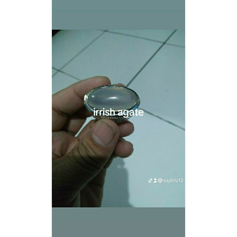 cincin natural irrish agate jumbo plus memo/ badar pelangi