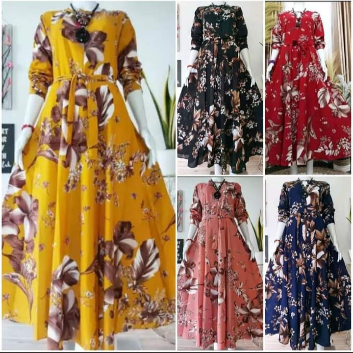 GAMIS MONALISA BUNGA SEPATU_GAMIS MOTIF BUNGA SEPATU_GAMIS TERMURAH_PROMO GAMIS SEPATU