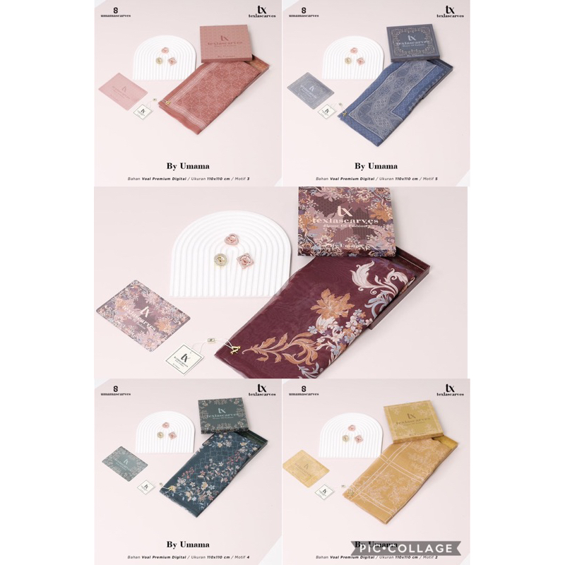 new arrival SERIES 2 TEXLASCARVES | UMAMASCARVES | FREE BROOCH texla motif