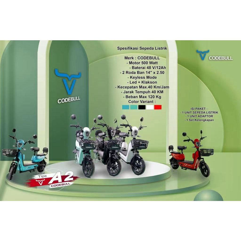 [READY STOK] Sepedah Listrik C[ODEBULL type A2 E-Bike Sepedah Motor Listrik Dewasa