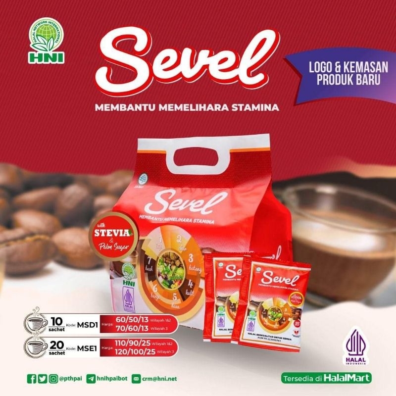 

KOPI SEVEL ( 7 ELEMEN ) isi 10 HNI / Hpai