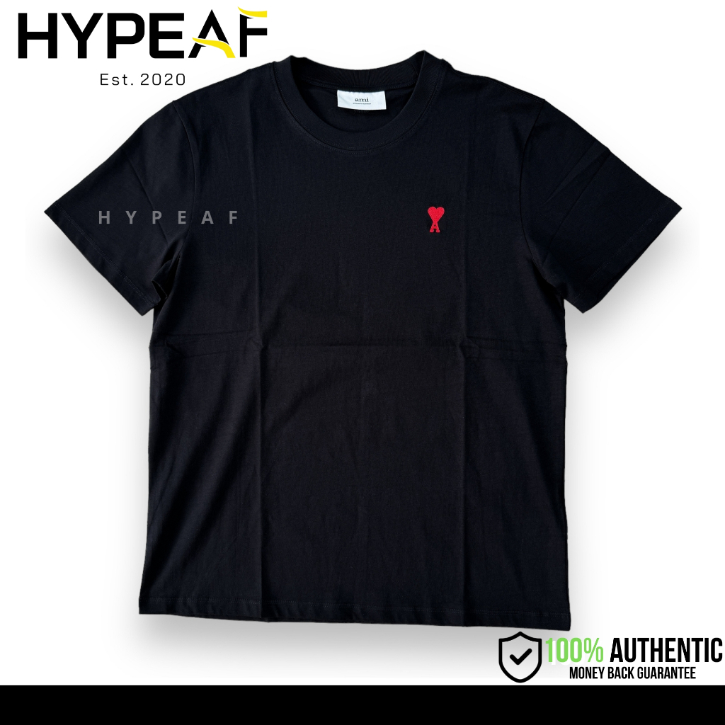 AMI Alexandre Mattiussi Ami De Coeur Black Tee
