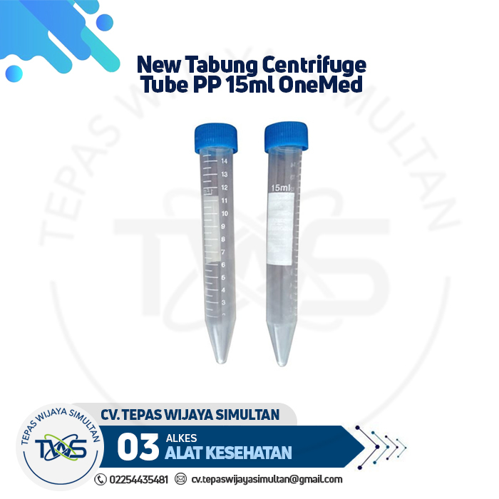 New Tabung Centrifuge Tube PP 15ml OneMed