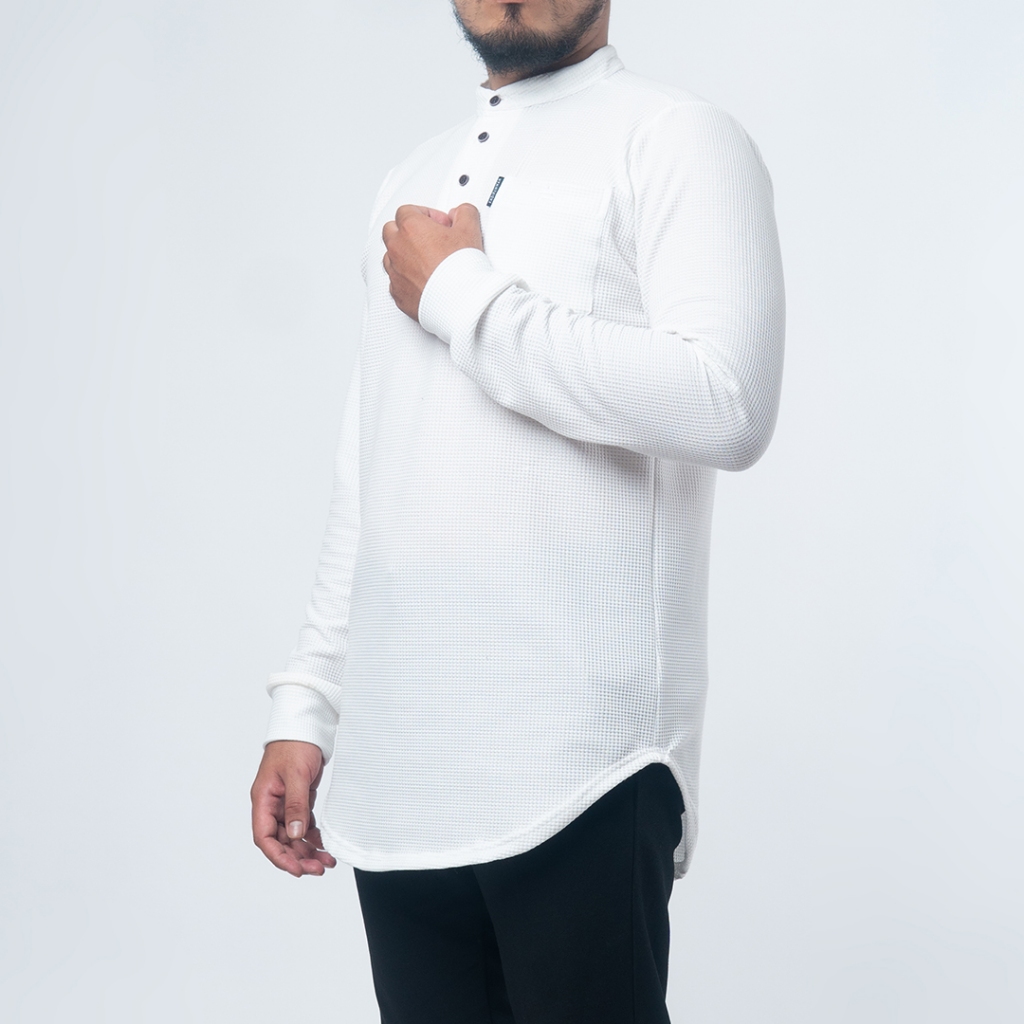 TERBARU KHOIRUMMAH KURTA ZAIN DEWASA BAJU MUSLIM PRIA DEWASA KEMKO POLOS LENGAN PANJANG WHITE