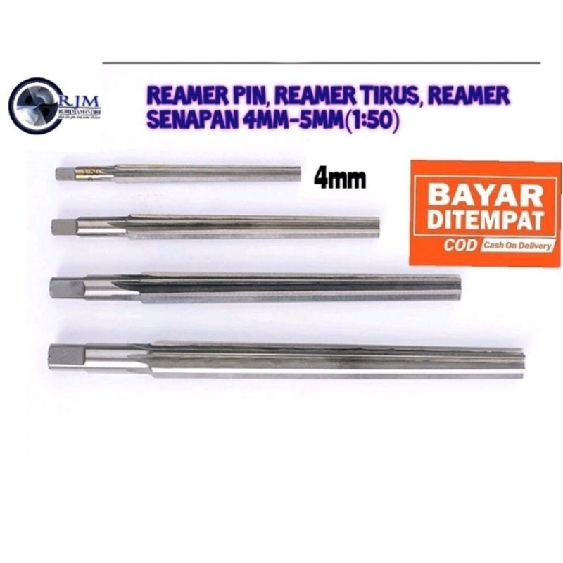 lemer rimer reamer tirus reamer pin 4mm 1:50 hss bukan carbide nachi