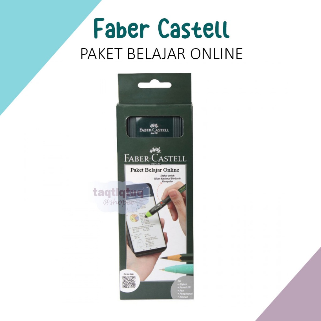 

Paket Belajar Online Faber Castell Study Set Online Isi Stylus Pen Pensil 2B Pulpen Rautan Penghapus ATK Stationery