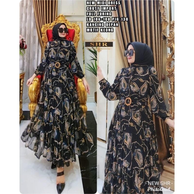 midi dress set hijab