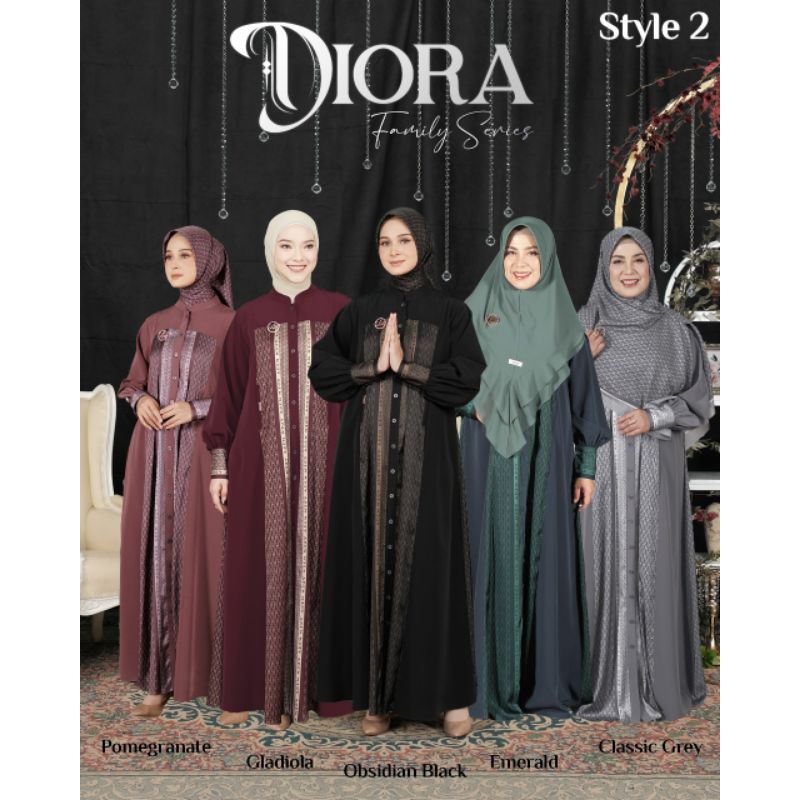 DIORA STYLE1 BY ADEN HIJAB/ GAMIS FAMSET/SARIMBIT 2024