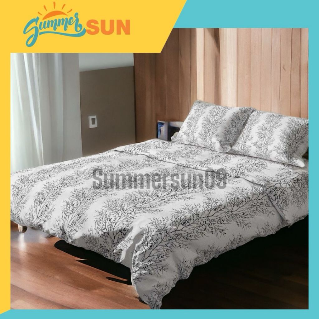 Bed Cover Set All White Ara - Kasur No 1 - Kasur No 2 - Kasur No 3 - Kasur no 4 - Summersun09