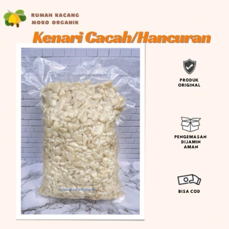 

Kenari cacah / Patahan 1 Kg (Mentah)