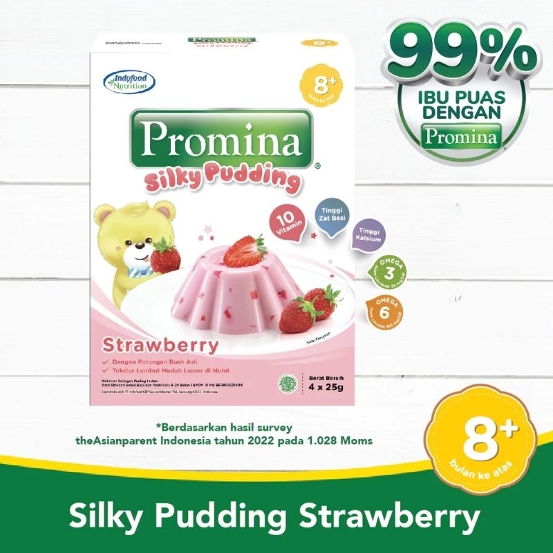 Promina Silky Puding Coklat / Strawberry Puding MPASI Puding Susu Puding Bayi Puding Lembut Puding P