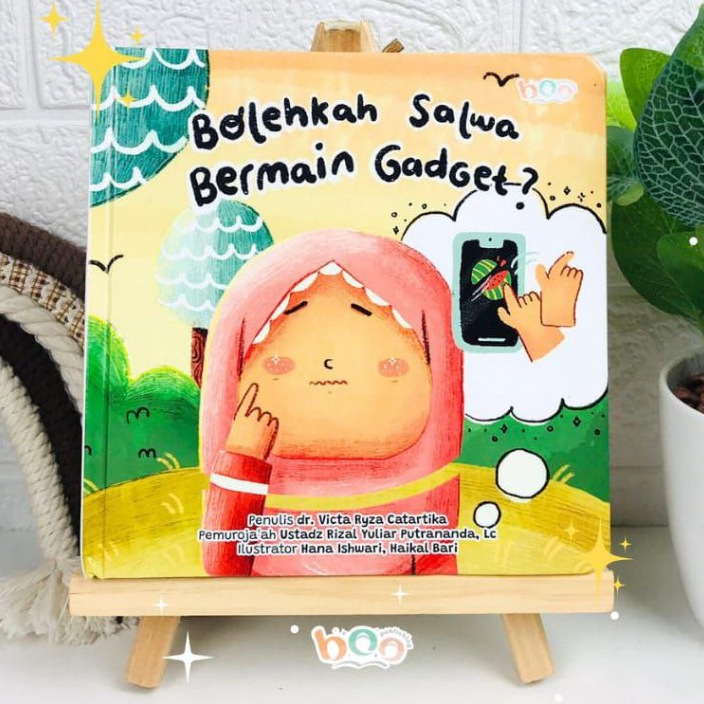 Boardbook Bolehkah Salwa Bermain Gadget Buku Anak Bijak Bermain HP Buku Anak Roti Isi Coklat untuk A