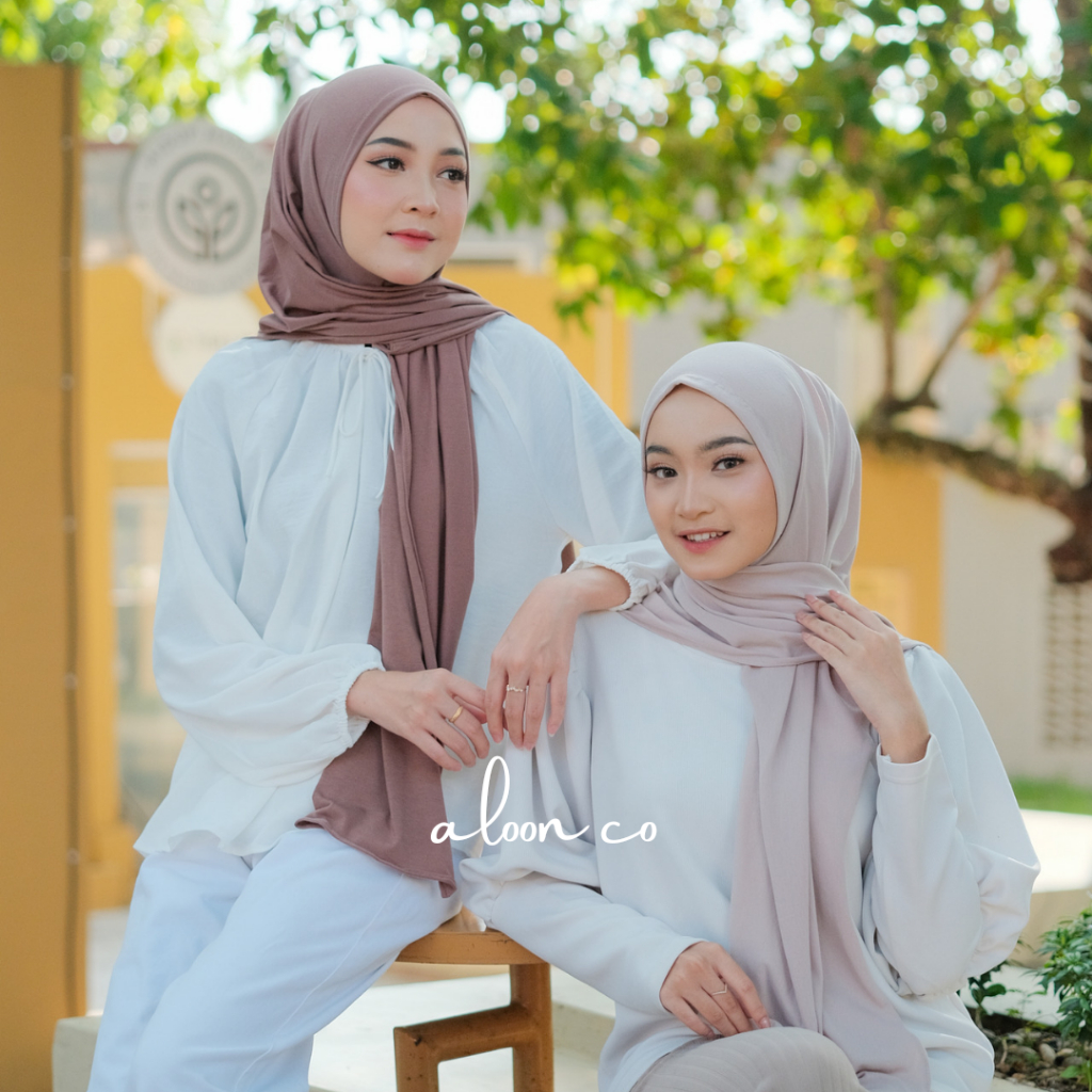 Pashmina Kaos Instan Oval by aloon.co – Hijab Instan Pashmina Kaos Rayon