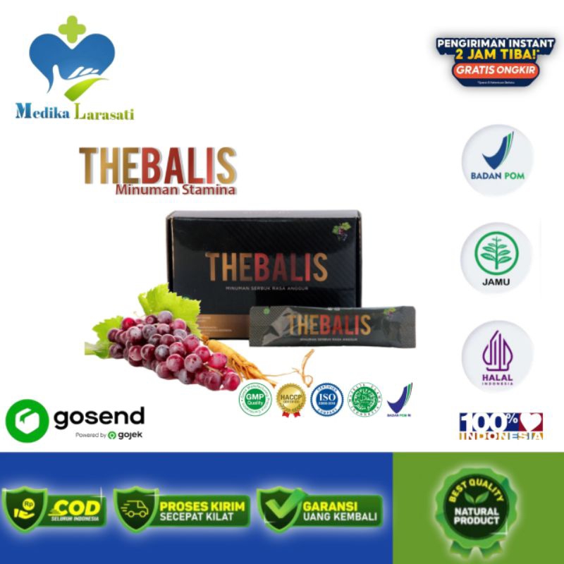 THEBALIS Suplemen Serbuk 1 Box (5 Sachet) Penyubur Penambah Sperma Pembangkit Libido Pria Herbal BPO