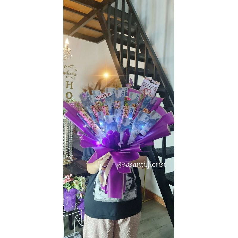 buket custome jogja,buket hadiah kado wisuda ultah jogja,buket snack bunga mix uang