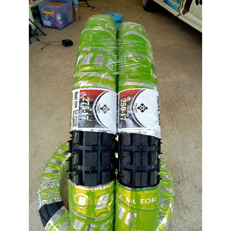 SEPASANG BAN SEMI TRIL RING 17 UKURAN 250-17 DAN 275