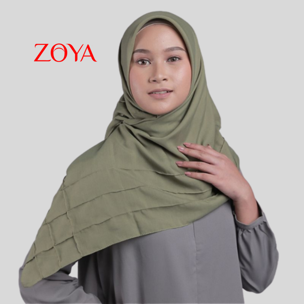 KERUDUNG SEGIEMPAT HIJAB ZOYA SCARF POLOS PANDORA FANCY PLAIN