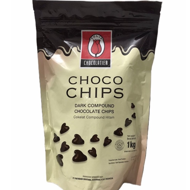 

Ready Stok Tulip Dark Compound Choco Chips Dark 1kg