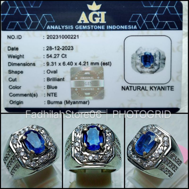 NATURAL PERMATA BLUE KYANITE OVAL CUTTING + MEMO LAB