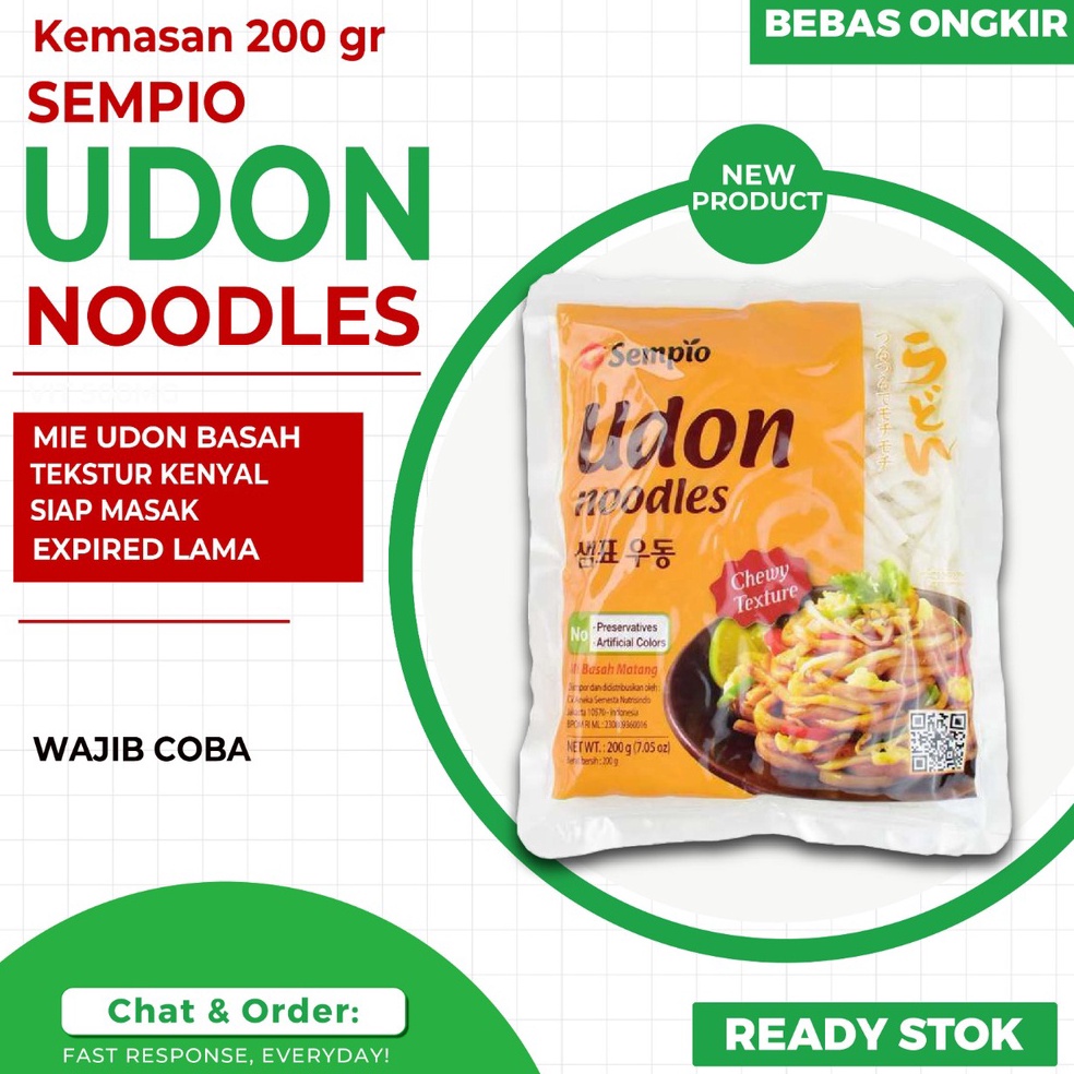 

COD TERMURAH SEMPIO FRESH UDON NOODLES MIE UDON BASAH 2 GRAM